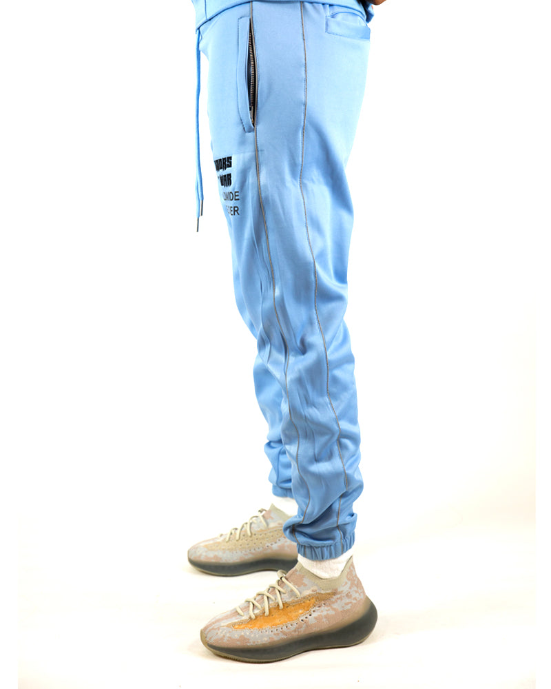 Light Blue Worldwide Reflective Sweat Pant
