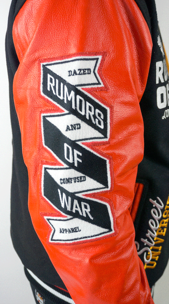 MULTICOLORED LEATHER VARSITY JACKET - Dazed and Confused Apprel