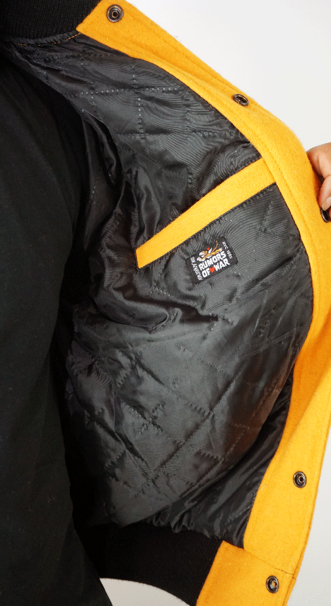 MULTICOLORED LEATHER VARSITY JACKET - Dazed and Confused Apprel