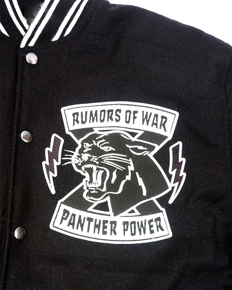 Black Panther Varsity Jacket Black Contrast