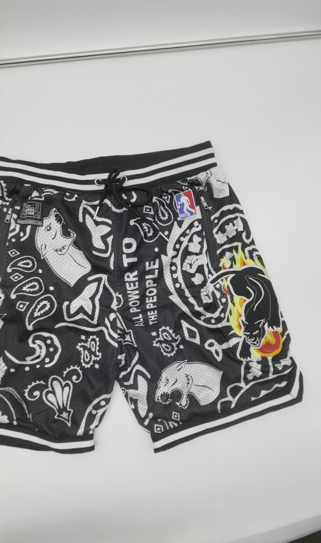 Black store Panther basket ball short